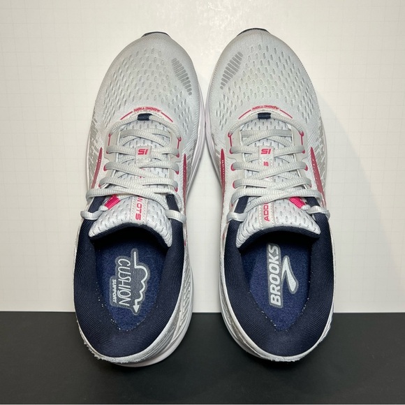 Womens BROOKS Addiction GTS 15 Gray Running Shoes / Size 10.5 Medium - Picture 5 of 9